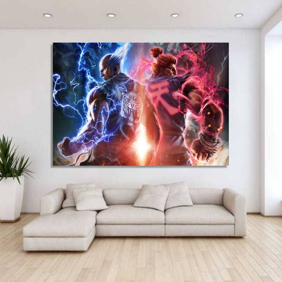 1 Piece Canvas Art Canvas Painting Game Tekken 7 Heihachi Hd Pertaining To Most Recent 7 Piece Canvas Wall Art (View 10 of 20)