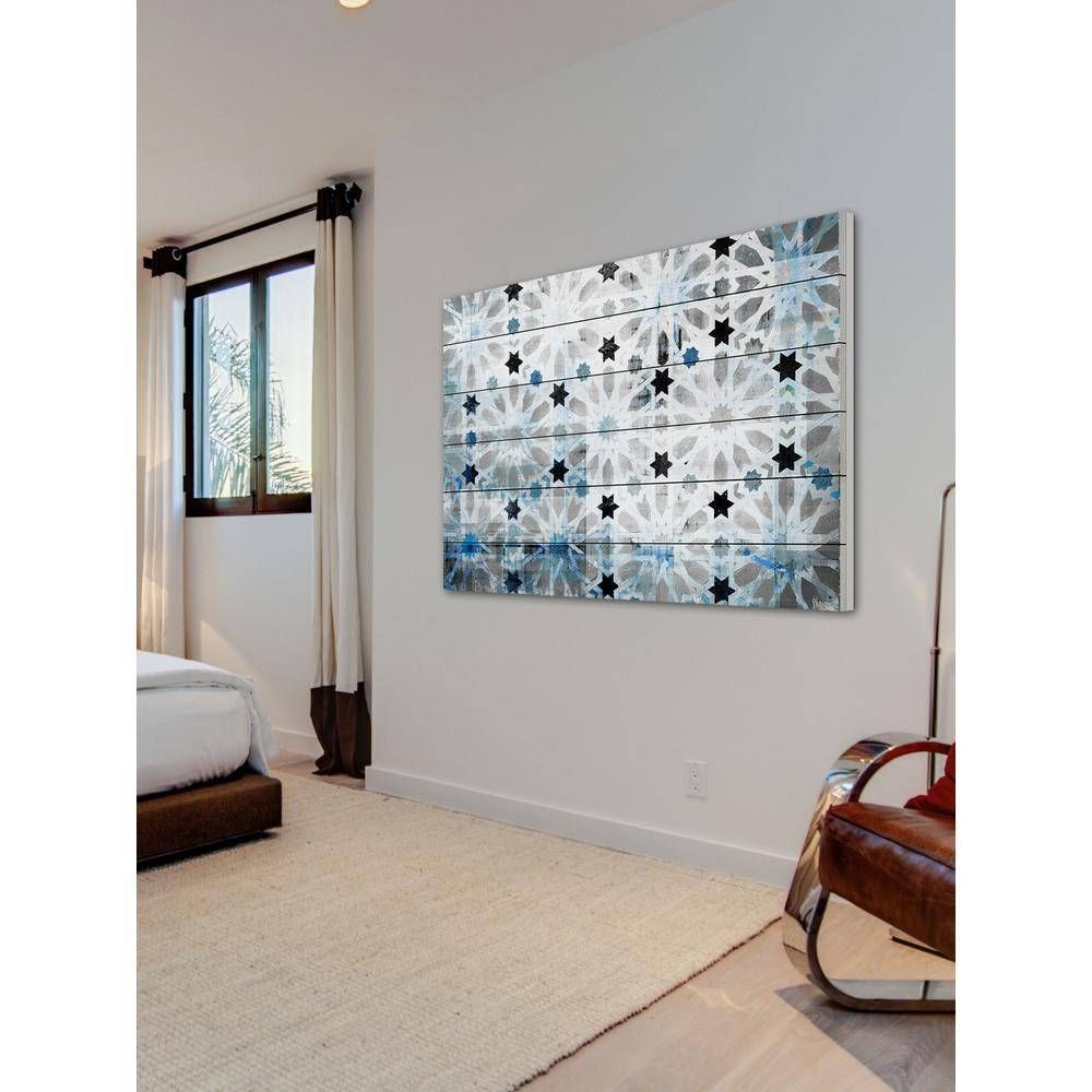 16 In. H X 24 In. W "bornos"parvez Taj Printed White Wood Wall Pertaining To Most Up To Date White Wooden Wall Art (Gallery 19 of 20)