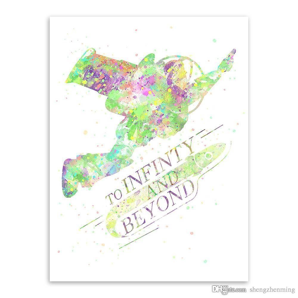 2017 Watercolor Toy Story Infinity Motivational Quotes Kids Room For Best And Newest Toy Story Wall Art (View 26 of 30)