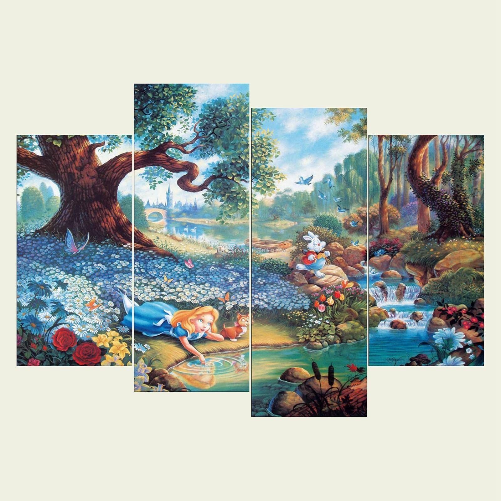 2018 No Frame Disney Cartoon Posters Series Hd Canvas Print Wall Pertaining To Most Recently Released Disney Canvas Wall Art (View 10 of 20)
