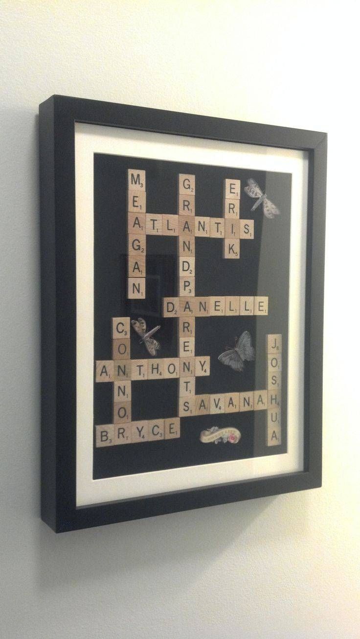 25+ Unique Scrabble Tile Art Ideas On Pinterest | Photo Wall, Art In Most Popular Last Name Framed Wall Art (Gallery 23 of 25)