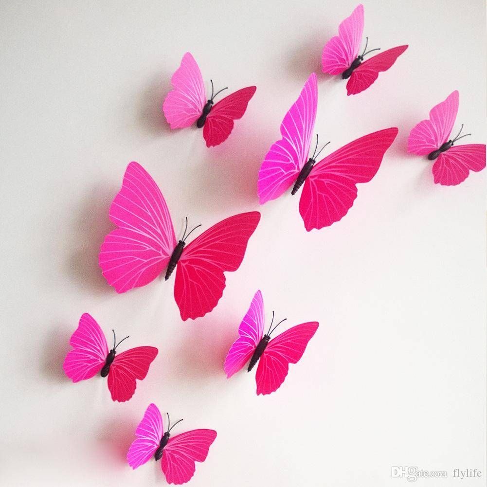 3d Butterfly Wall Art | Roselawnlutheran Regarding Most Recently Released Pink Butterfly Wall Art (View 1 of 20)
