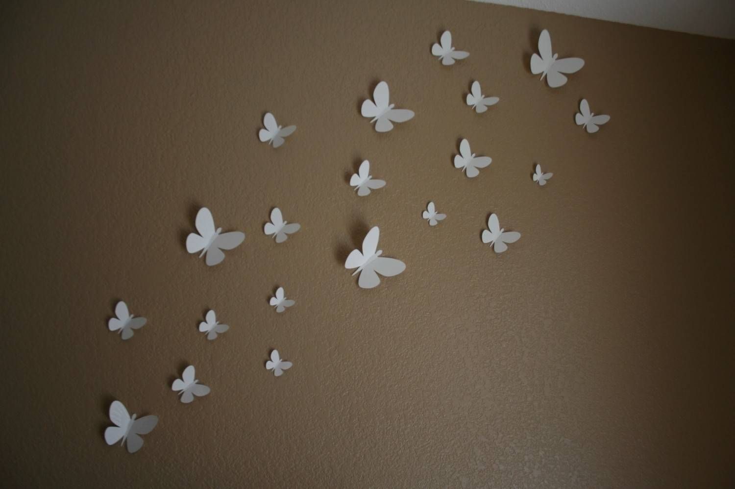 3d Butterfly Wall Decor : Girly Butterfly Decorations Ideas For For 2018 White 3d Butterfly Wall Art (View 3 of 20)