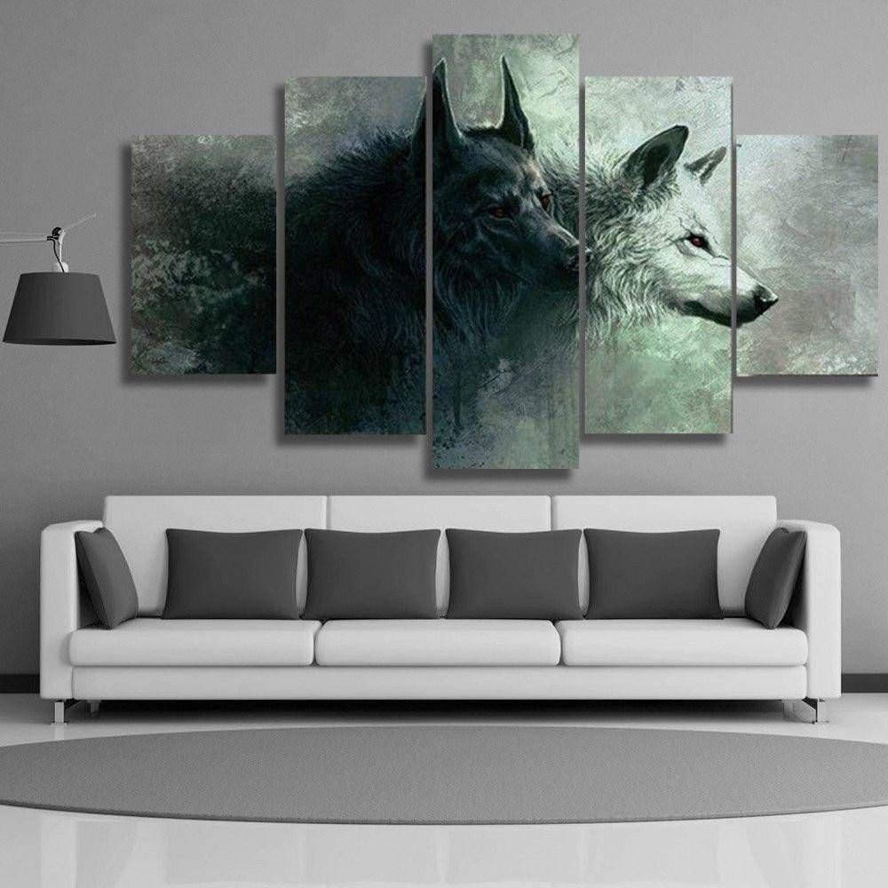 5 Piece 3d Wolf Wall Art – Titleseventy With Most Up To Date Wolf 3d Wall Art (View 15 of 20)