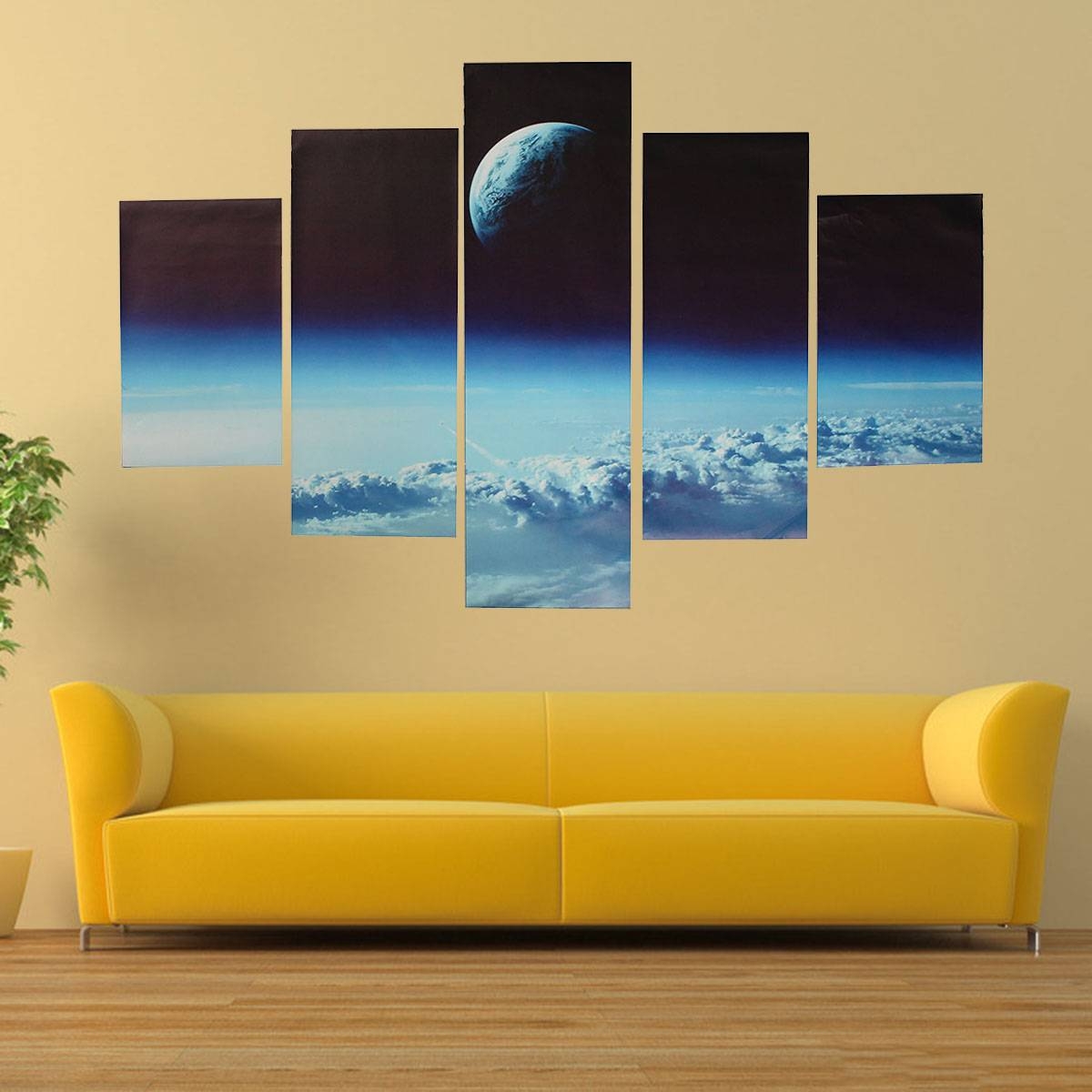 5pcs Canvas Print Painting Cloud Veil Outer Space Modern Wall Art With Regard To Most Up To Date Outer Space Wall Art (Gallery 1 of 25)