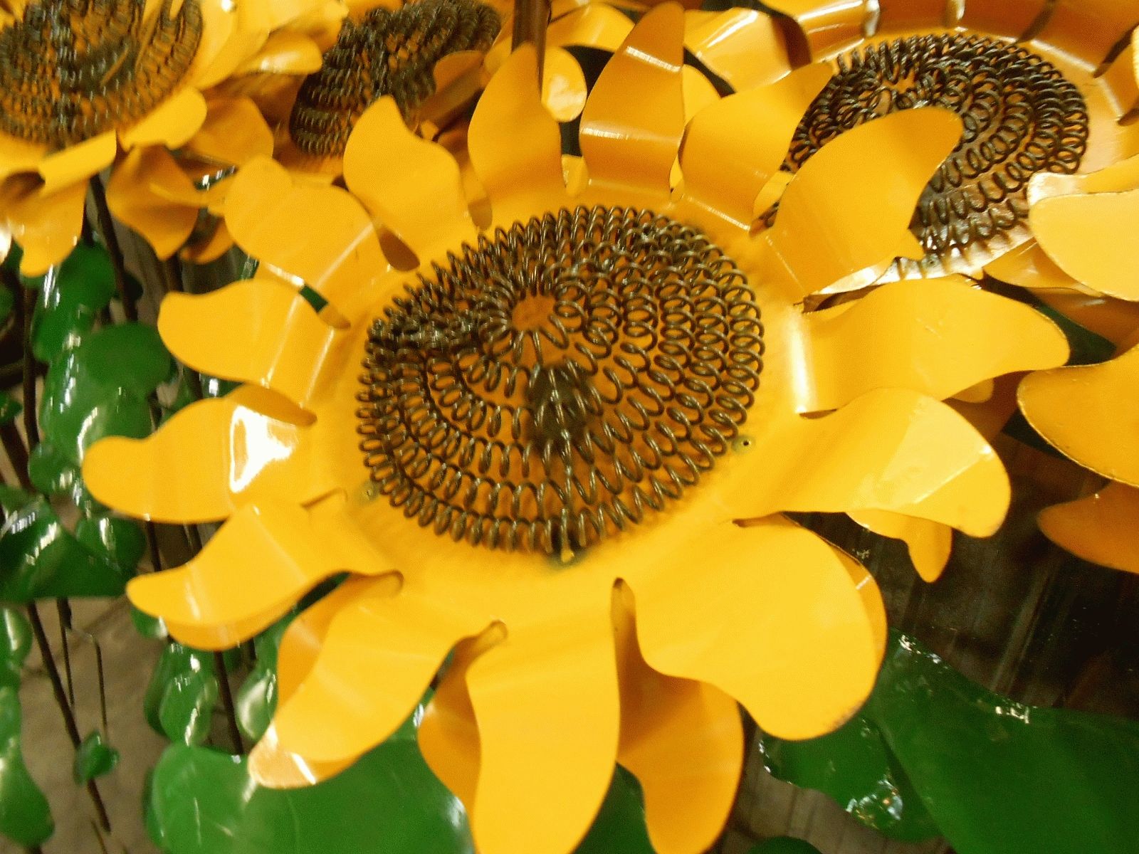 67" Recycled Metal Giant Sunflower Stake – Yard Decor Intended For Newest Metal Sunflower Yard Art (View 11 of 26)