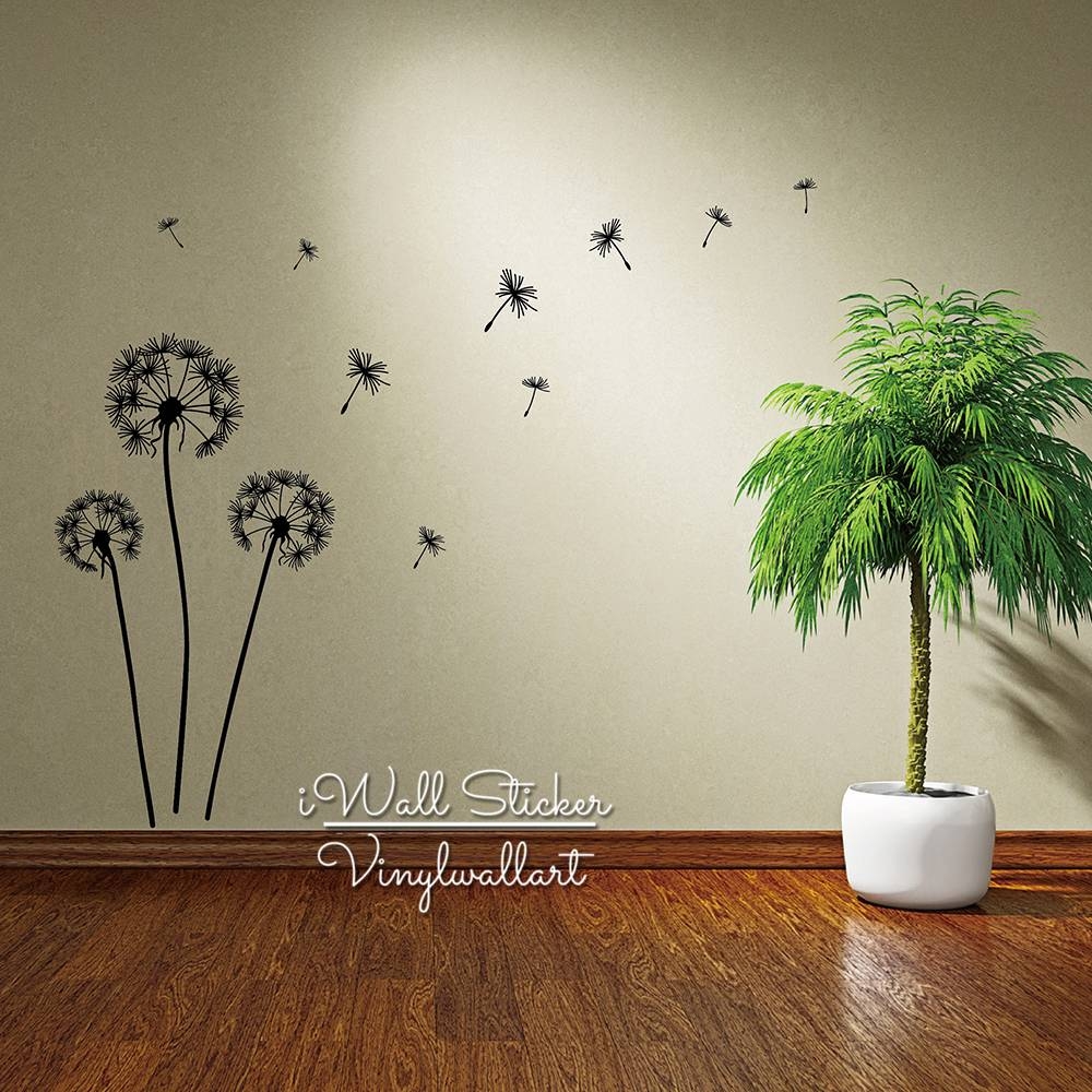 Aliexpress : Buy Dandelion Wall Sticker Dandelion Flower Wall For Current Modern Vinyl Wall Art (Gallery 1 of 14)