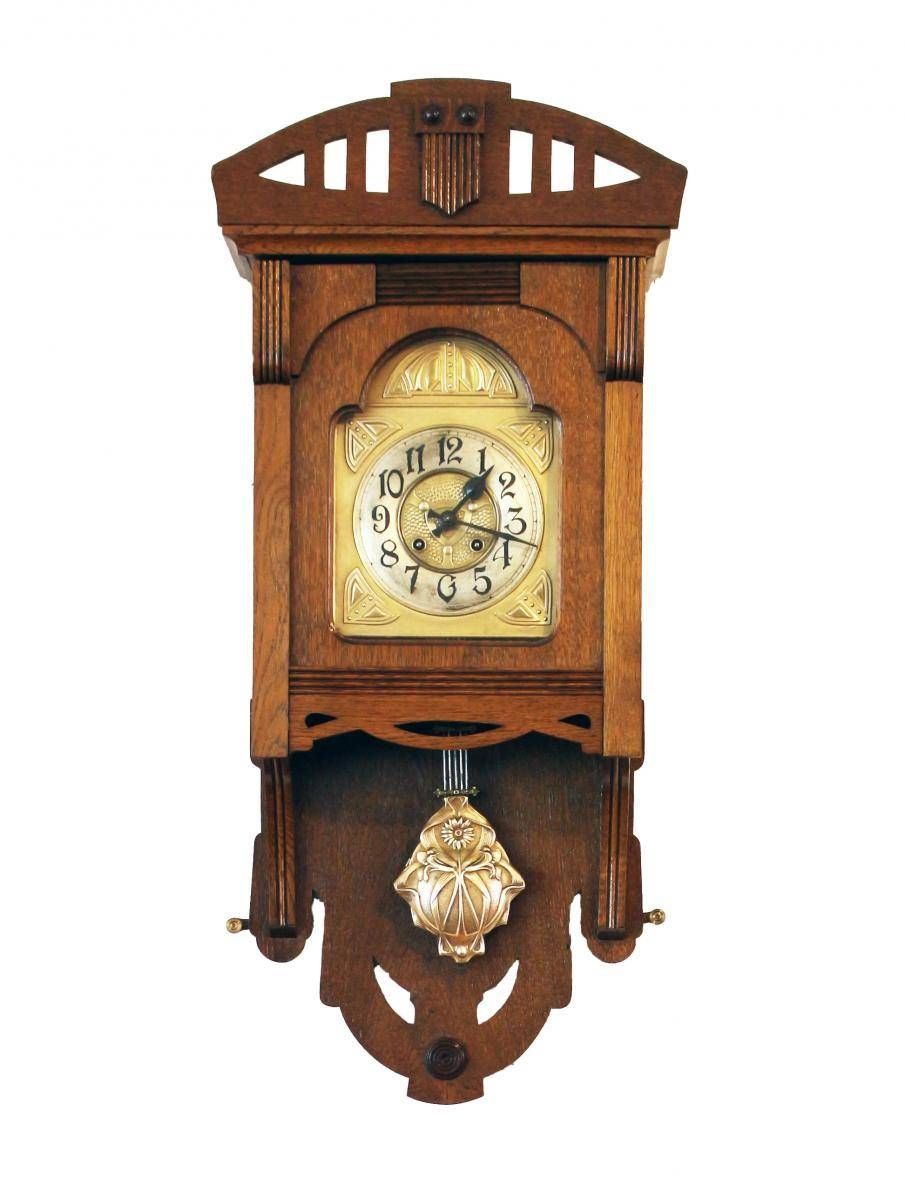 Art Nouveau Wall Clock From Vfu Ag For Sale At Pamono With Most Up To Date Art Deco Wall Clocks (View 8 of 25)