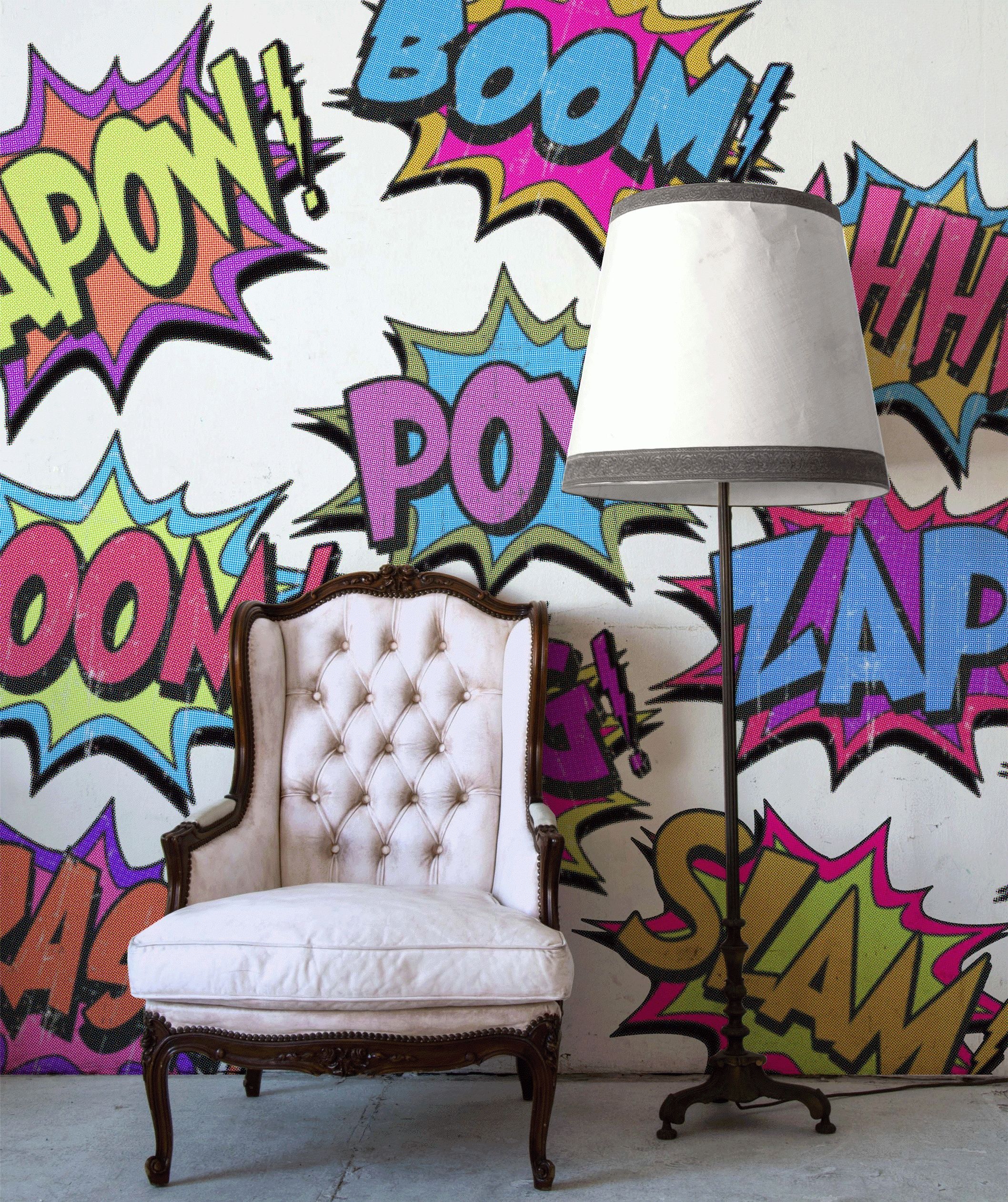 Art: Pop Art Wall Mural Within Most Up To Date Pop Art Wallpaper For Walls (View 1 of 20)