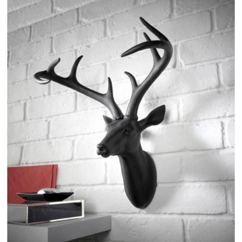 Arthouse Deer Stag Head Decorative Mounted Resin Wall Art White Inside Most Recent Stag Wall Art (View 1 of 20)