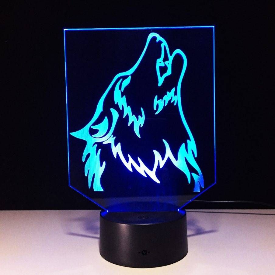 Articles With 3d Wall Art Nightlight – Football Tag: 3d Wall Art Pertaining To 2018 Wolf 3d Wall Art (View 18 of 20)