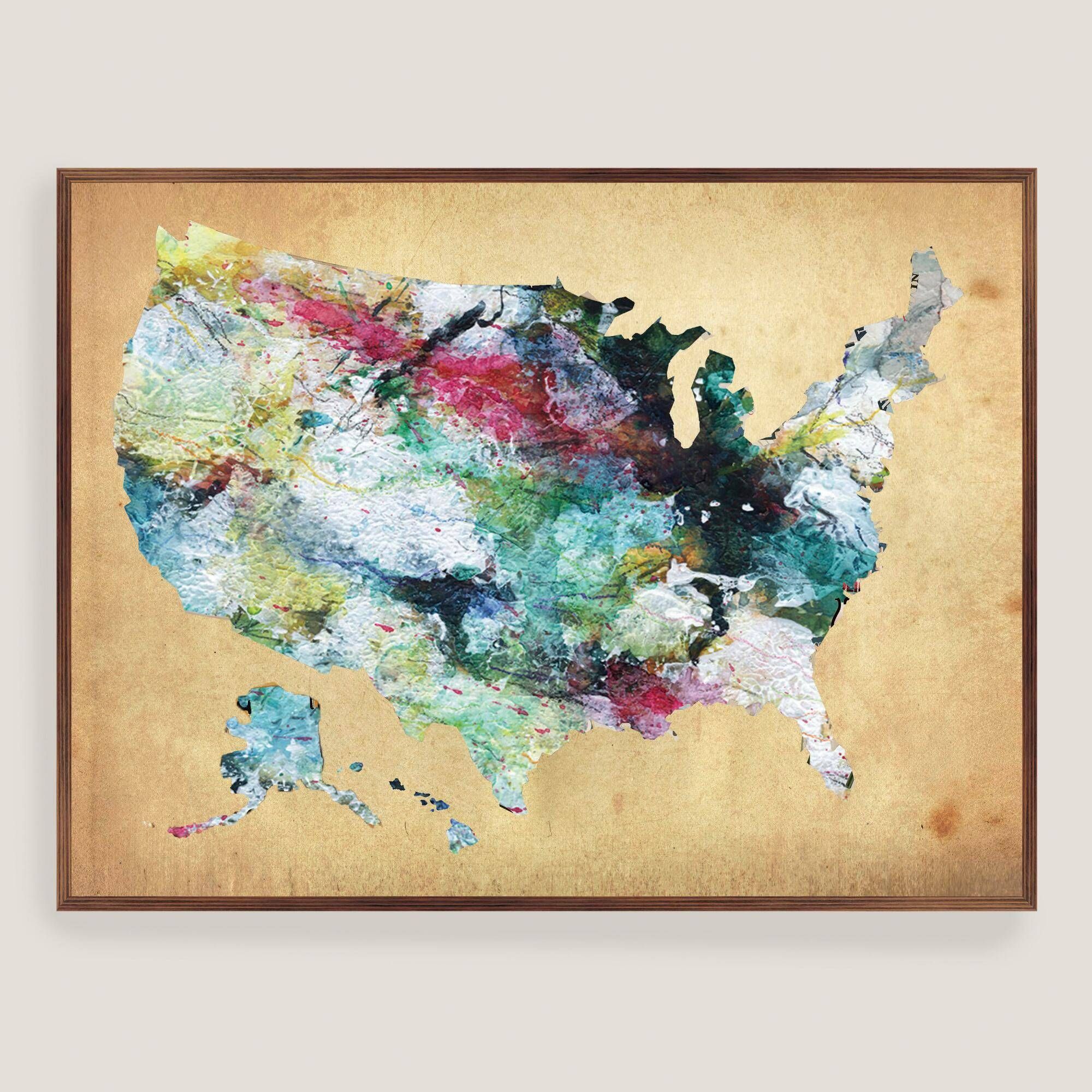 Articles With Wooden Usa Map Wall Art Tag: Us Map Wall Art Throughout Most Up To Date Us Map Wall Art (View 14 of 20)