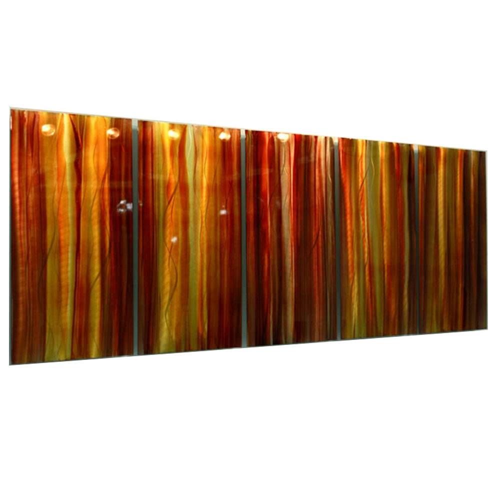 Autumns Prism – Red, Yellow & Orange Contemporary Metal Wall Art Within Most Recent Red And Yellow Wall Art (View 1 of 20)