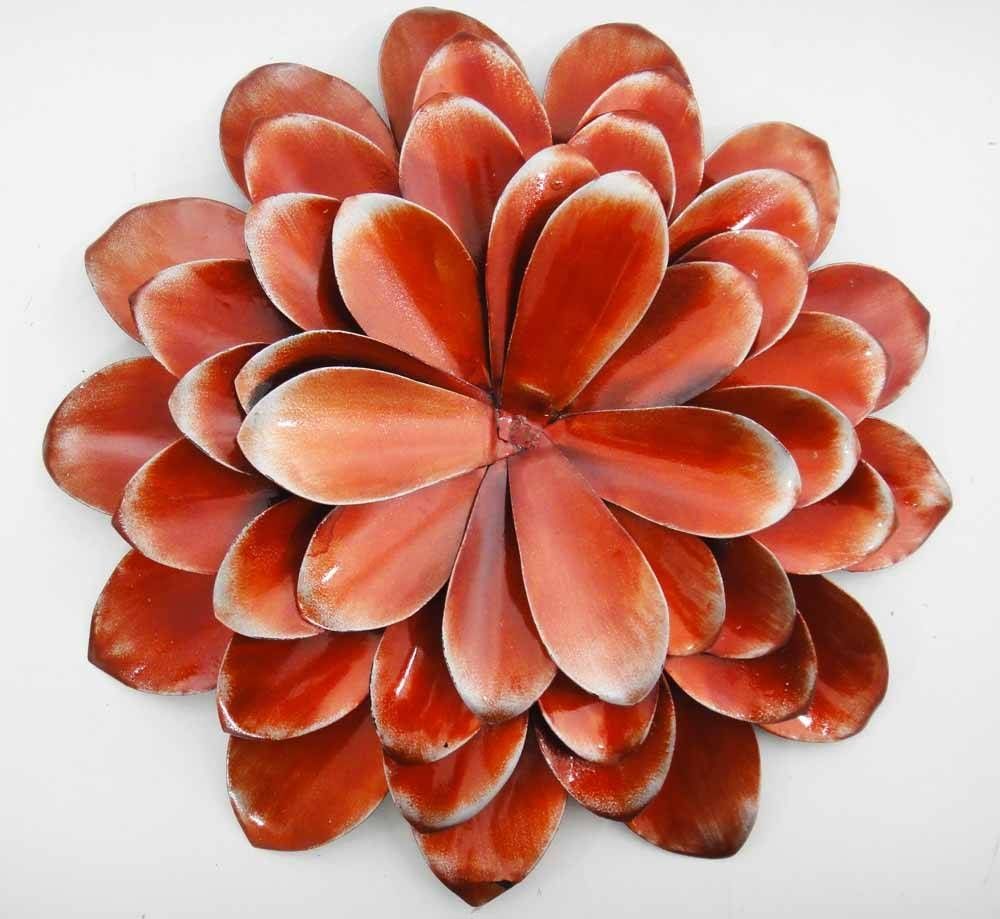 Awesome Wall Decor Metal Wall Art Red Metal Flower Wall Art Decor Within Most Recent Purple Flower Metal Wall Art (View 19 of 25)