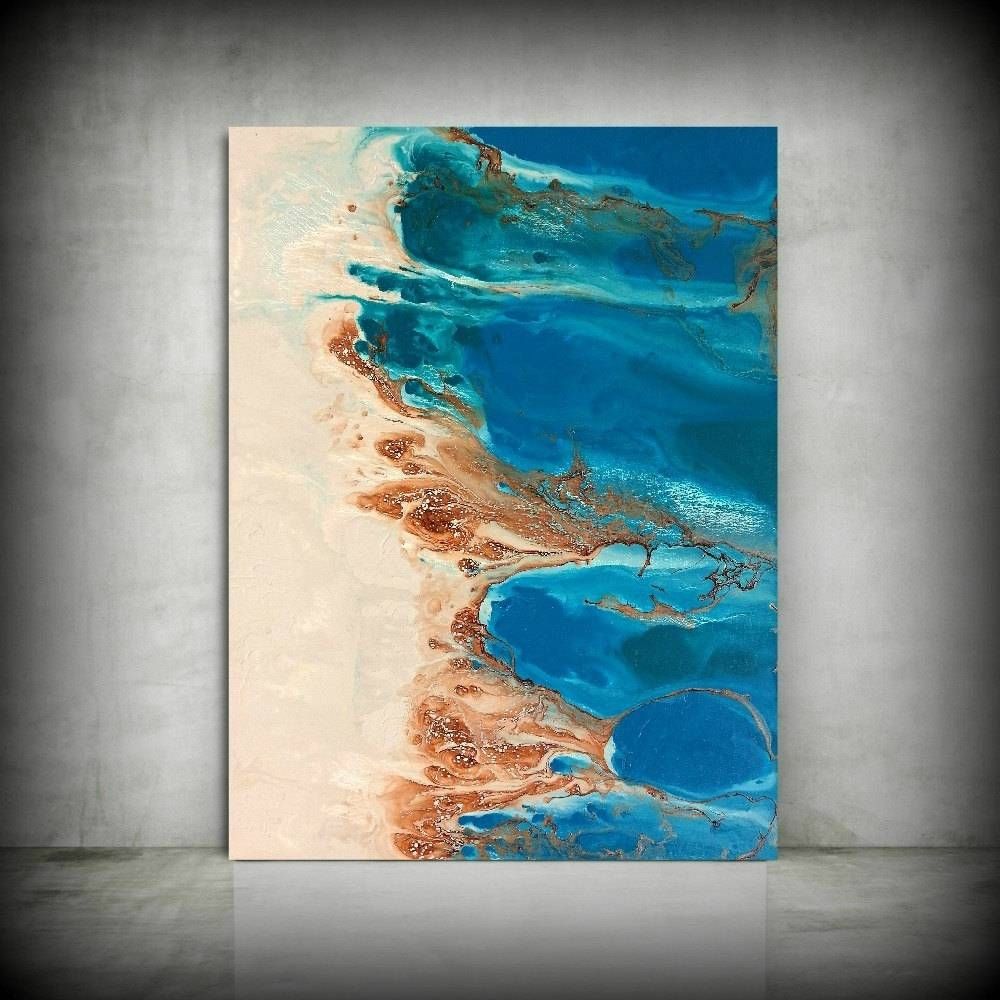 Beach Painting 30 X 40 Abstract Painting Acrylic Painting Abstract Throughout Best And Newest Coastal Wall Art Canvas (View 3 of 20)