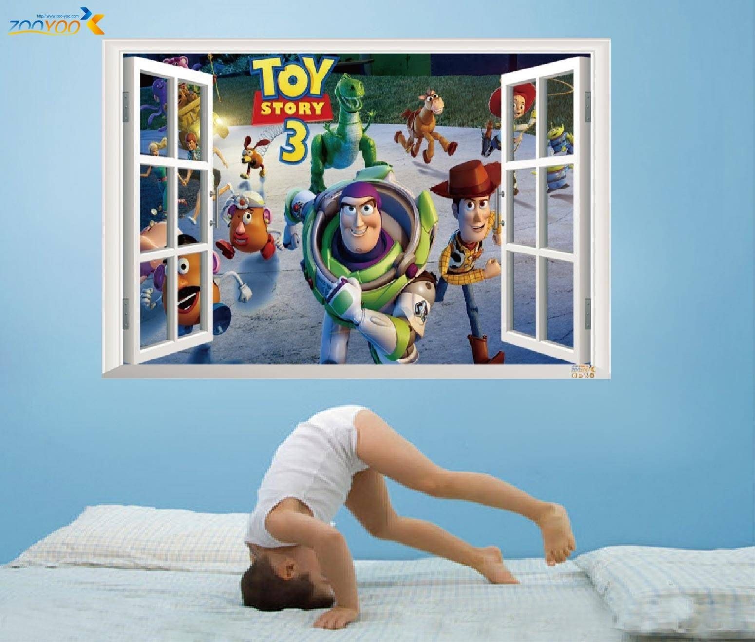 Best Selling Toy Story 3 Cartoon 3d Window Scenery Wall Decals Pertaining To Most Recently Released Toy Story Wall Art (View 14 of 30)