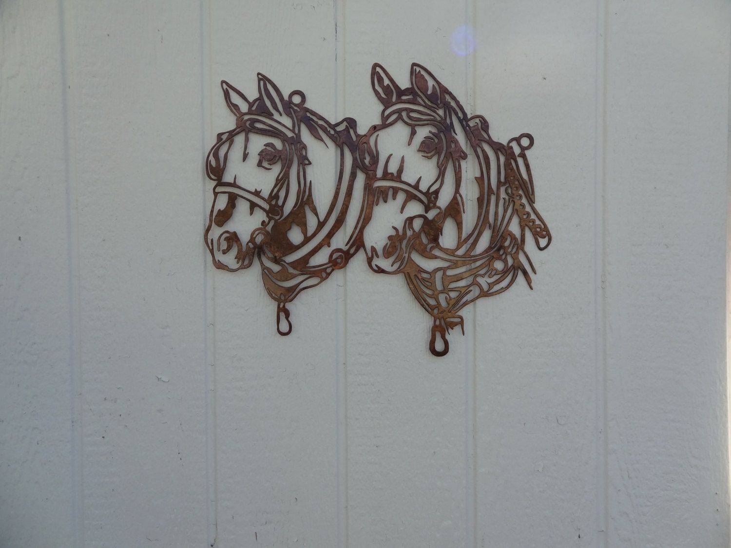 Buy A Hand Crafted Draft Horse Head Metal Wall Art Country Rustic Regarding Current Country Metal Wall Art (Gallery 1 of 30)