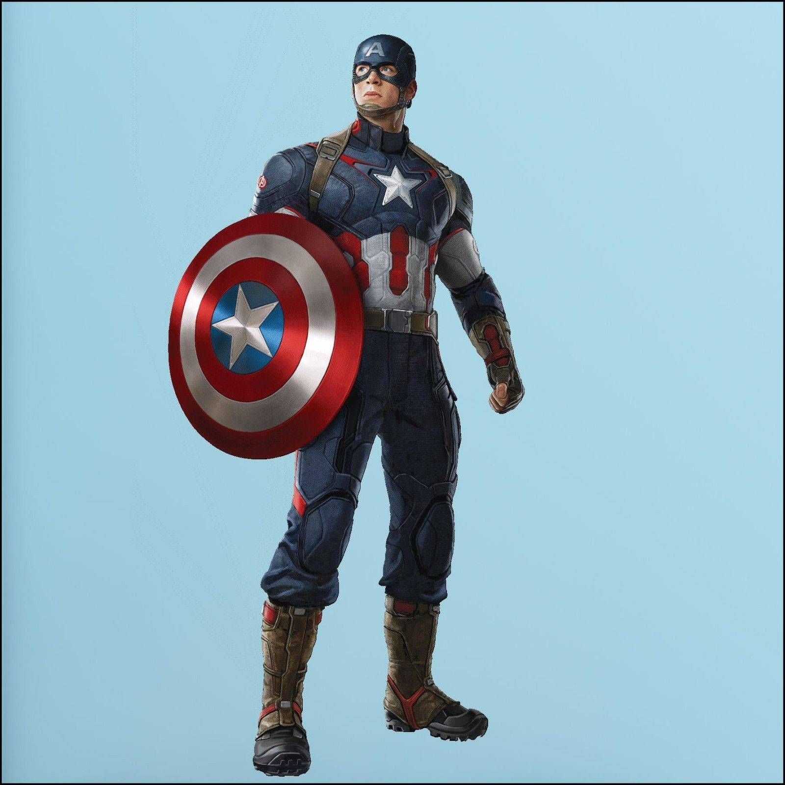 Captain America Avengers Photo Quality 3d Wall Sticker Art Mural Inside 2017 Captain America 3d Wall Art (View 16 of 20)