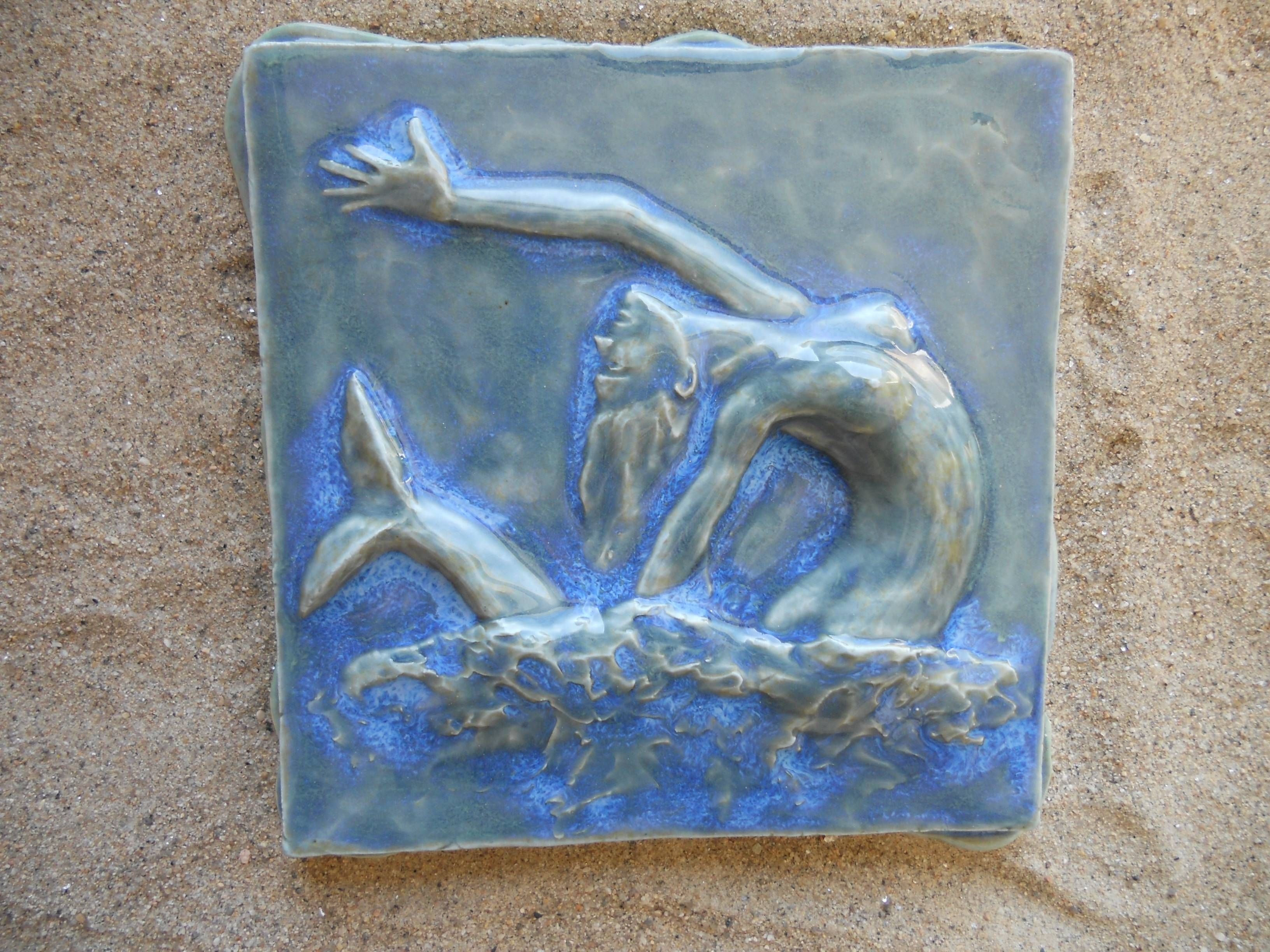 Ceramic Mermaid Tile – Sea Meadow Gift And Garden Shop For Most Recent Ceramic Tile Wall Art (View 8 of 20)