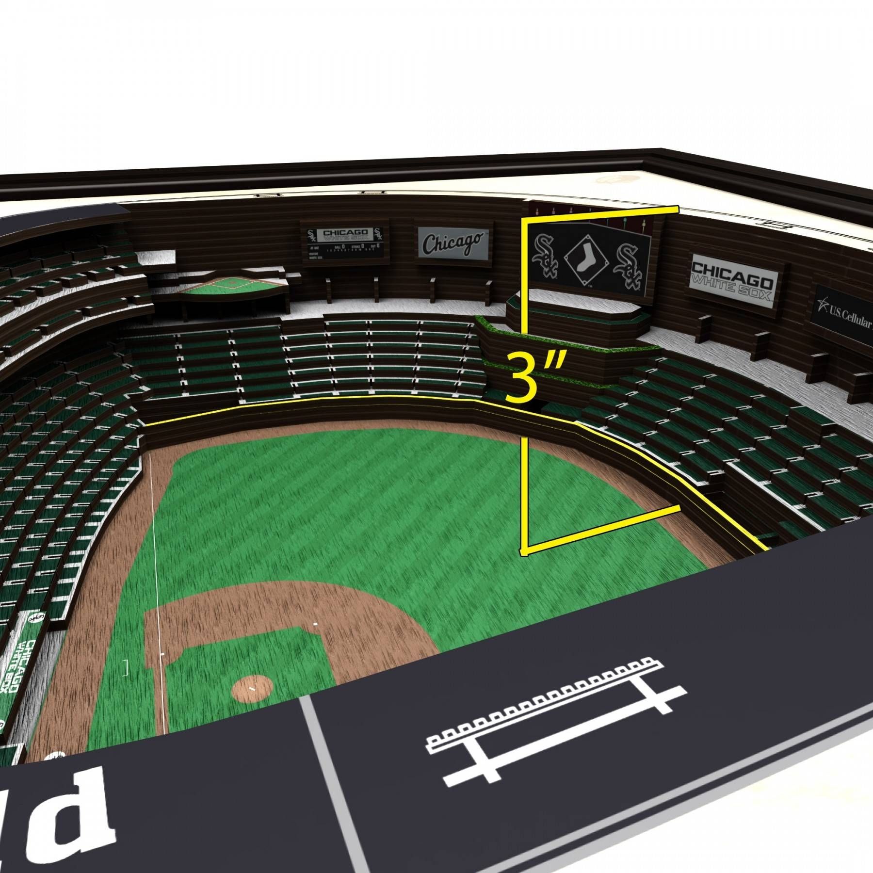 Chicago White Sox Stadiumview Wall Art – Us Cellular Field 3 D Inside Most Recent Baseball 3d Wall Art (View 9 of 20)