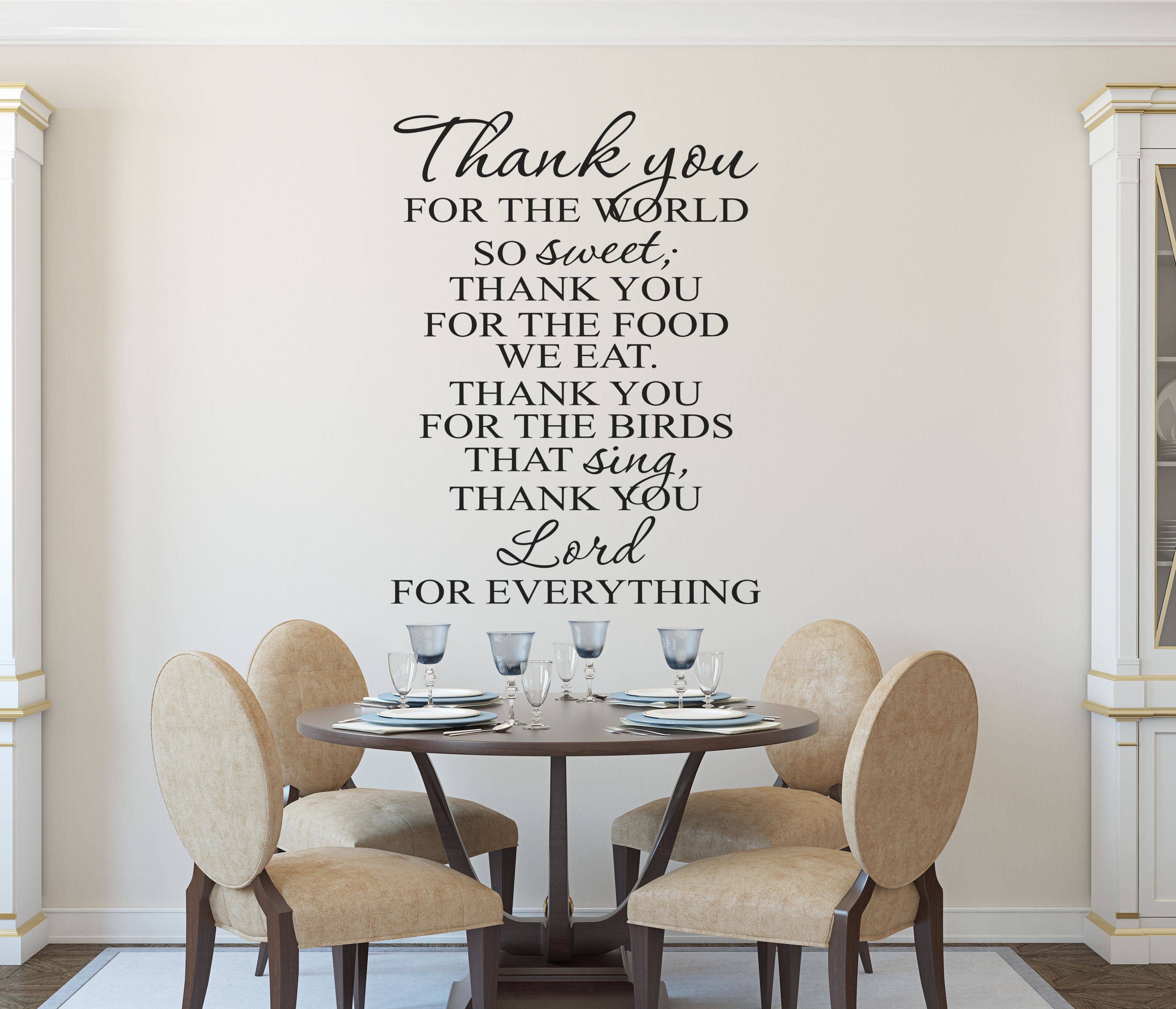 Christian Wall Art – Kitchen Prayer Wall Decal – Wall Decals Pertaining To Newest Wall Art For Kitchens (View 7 of 20)