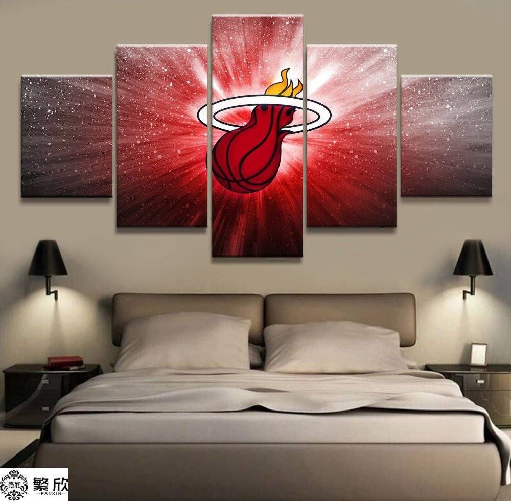 Compare Prices On Miami Heats Nba  Online Shopping/buy Low Price With Most Current Nba Wall Murals (View 19 of 25)