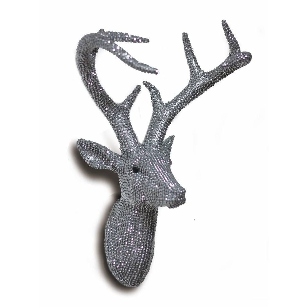 Diamante Diamond Wall Mounted Deer Stag Head 3d Resin Wall Art 62 9896 Inside Most Current Stags Head Wall Art (View 2 of 25)