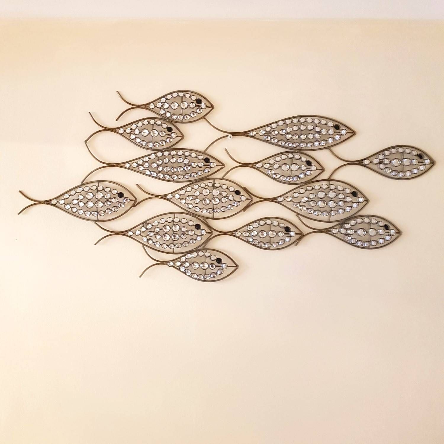 Diamond Fish Shoal Wall Art | Ebay With Regard To Most Up To Date Shoal Of Fish Metal Wall Art (Gallery 25 of 30)