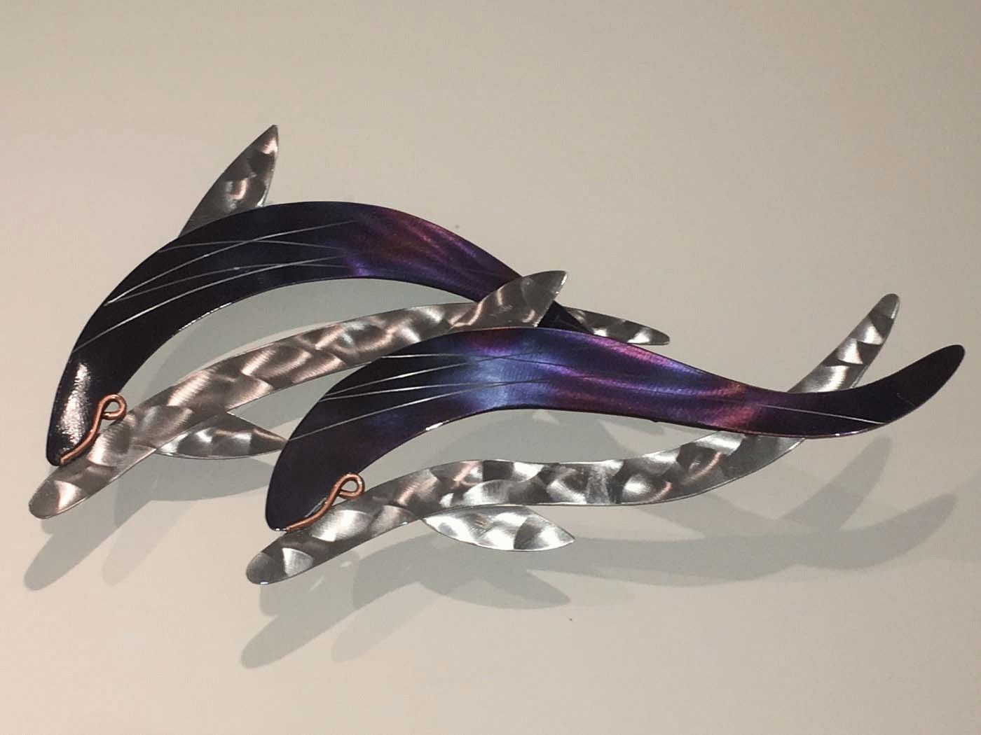 Double Dolphins Metal Wall Art Within 2018 Dolphin Metal Wall Art (View 1 of 25)