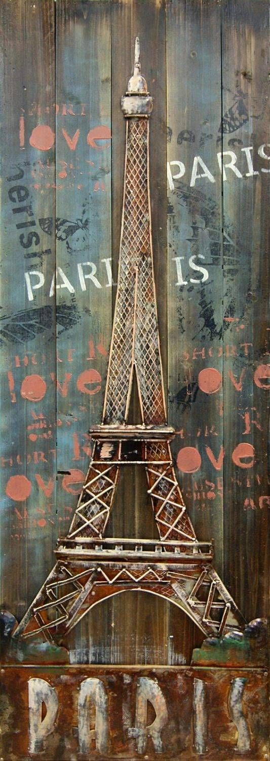 Eiffel Tower 3d Metal Wall Art Intended For Recent Eiffel Tower Metal Wall Art (View 1 of 30)