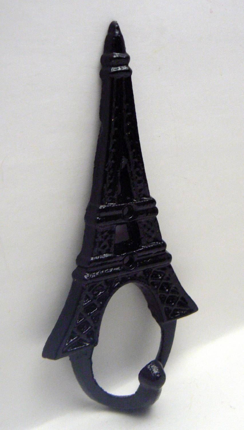 Eiffel Tower Cast Iron Classic Black Wall Hook French Shabby Inside Current Eiffel Tower Metal Wall Art (View 20 of 30)