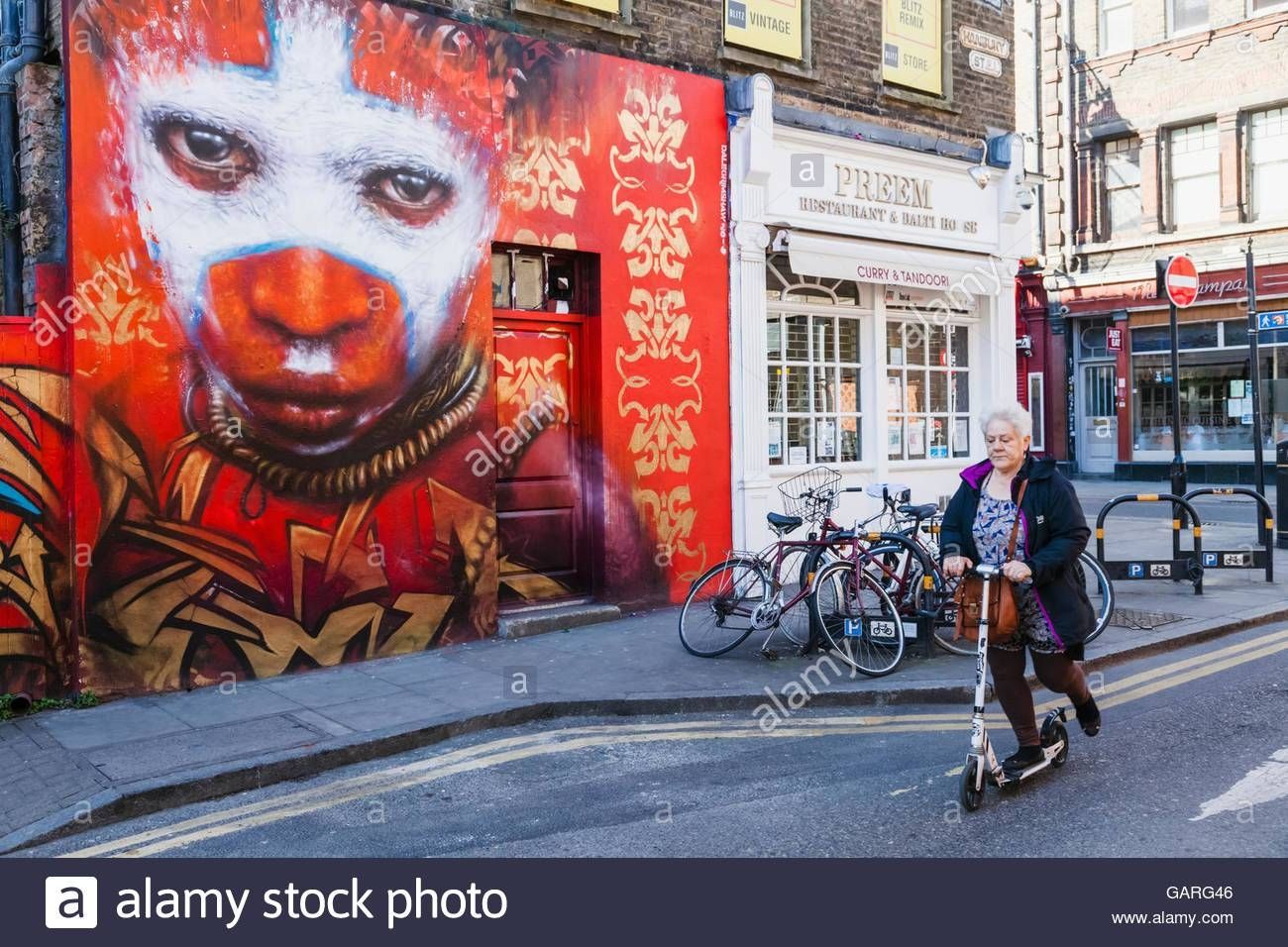 England, London, Shoreditch, Street Scene With Wall Art Stock Throughout 2017 Street Scene Wall Art (Gallery 1 of 25)