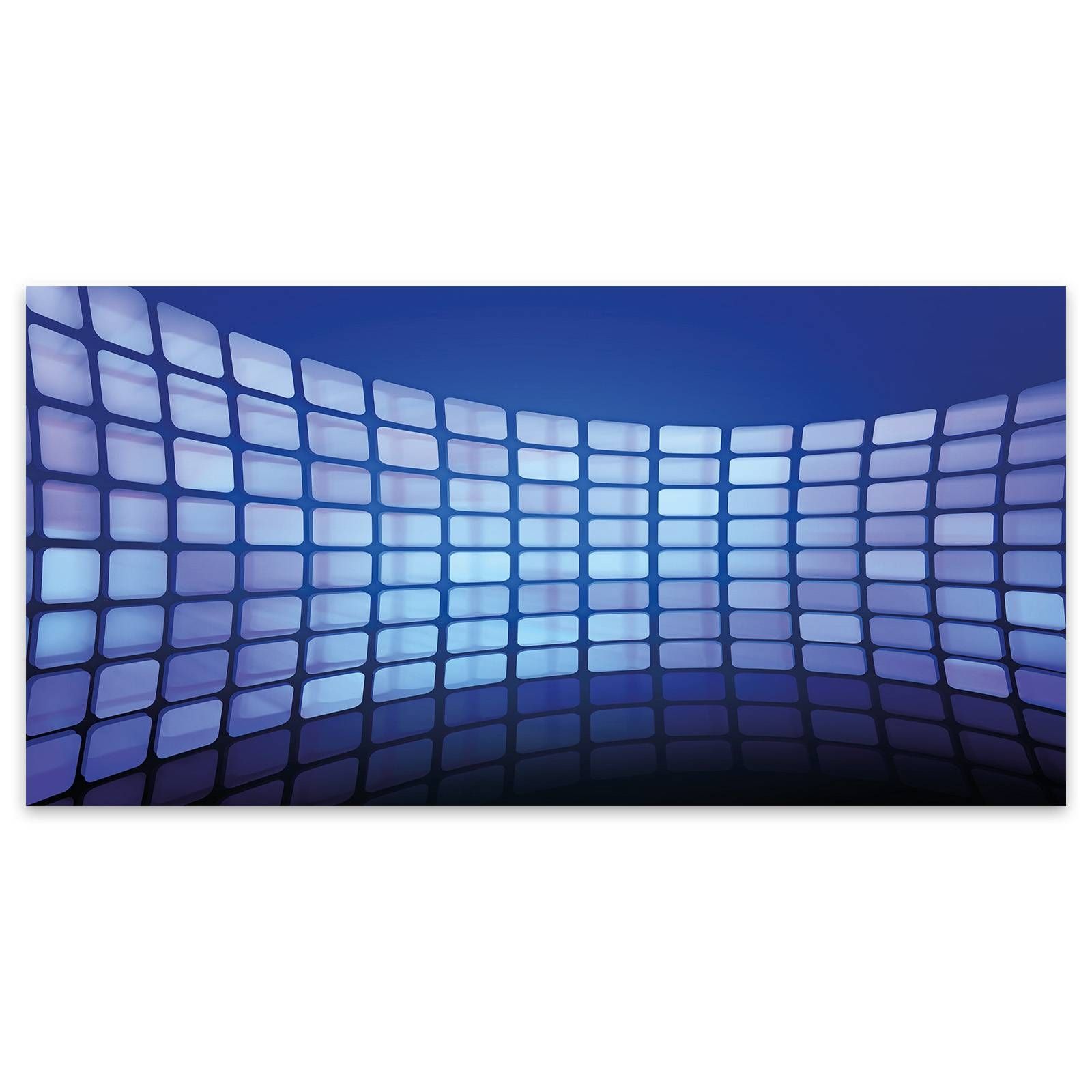 Extra Large Abstract 3d Blue Shiny Blocks Acrylic Glass Wall Art Throughout 2018 3d Glass Wall Art (View 13 of 20)