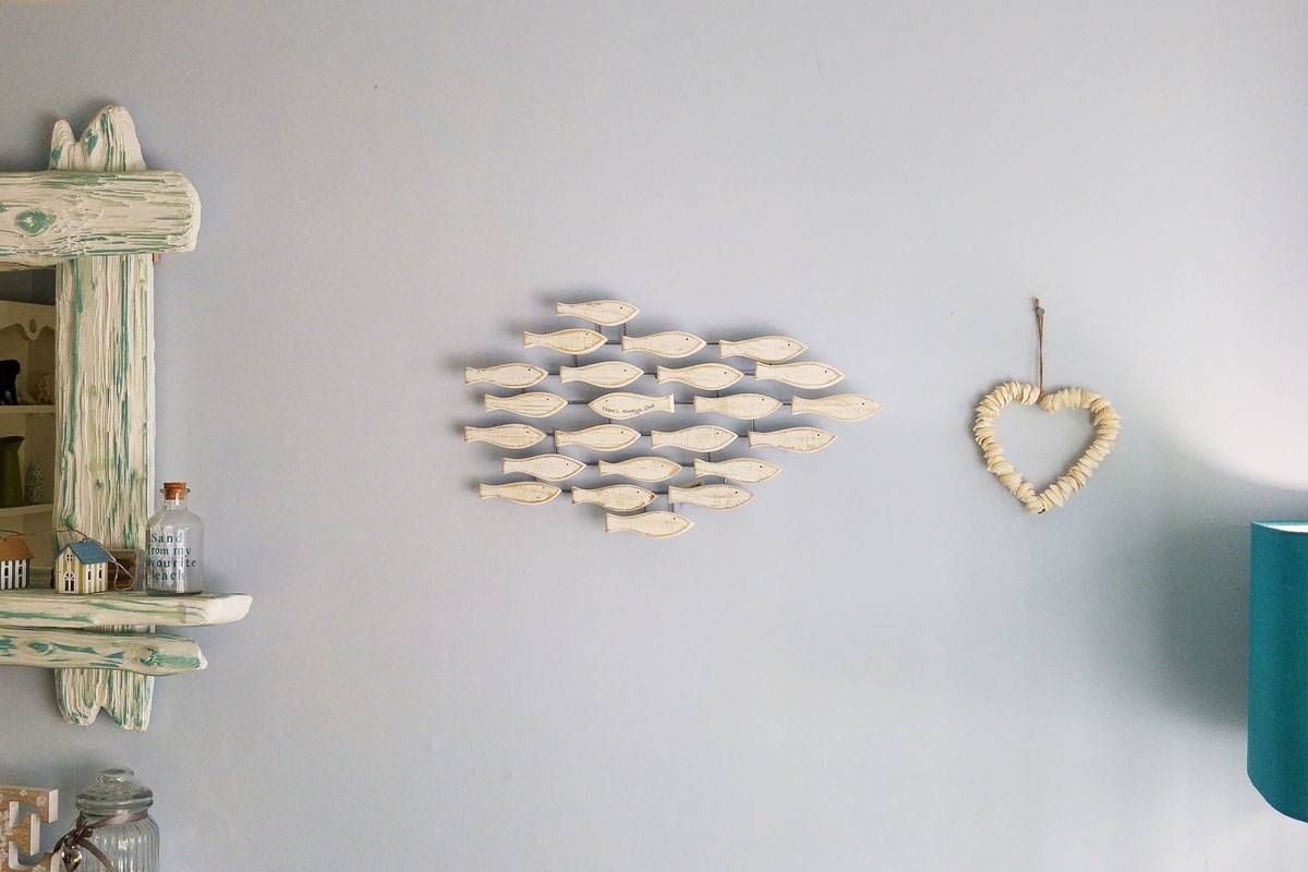 Fish Shoal Wall Art | \"there\'s Always One\" | Seaside Homeware For Current Fish Shoal Wall Art (View 4 of 25)