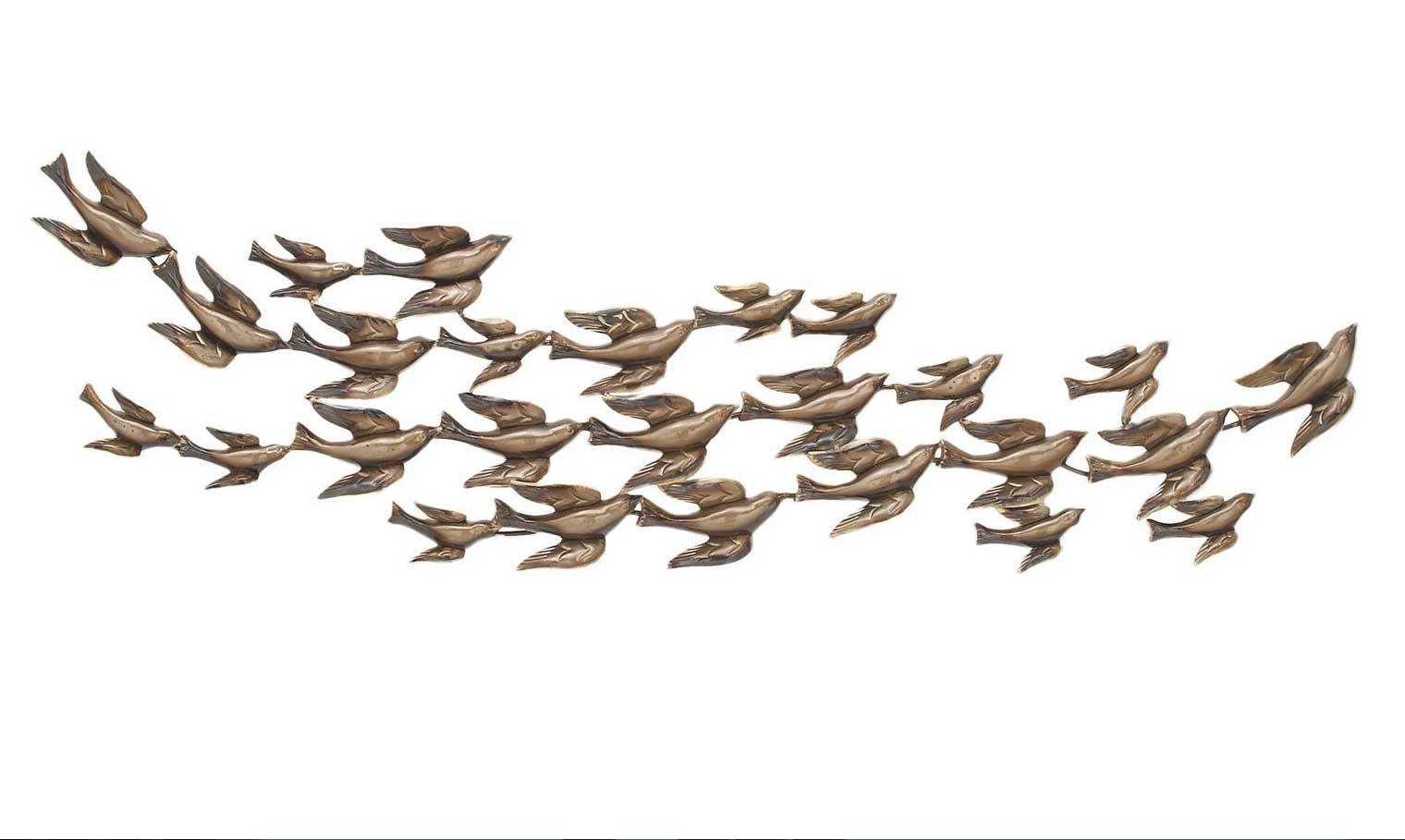 Featured Photo of The Best Flock of Birds Metal Wall Art