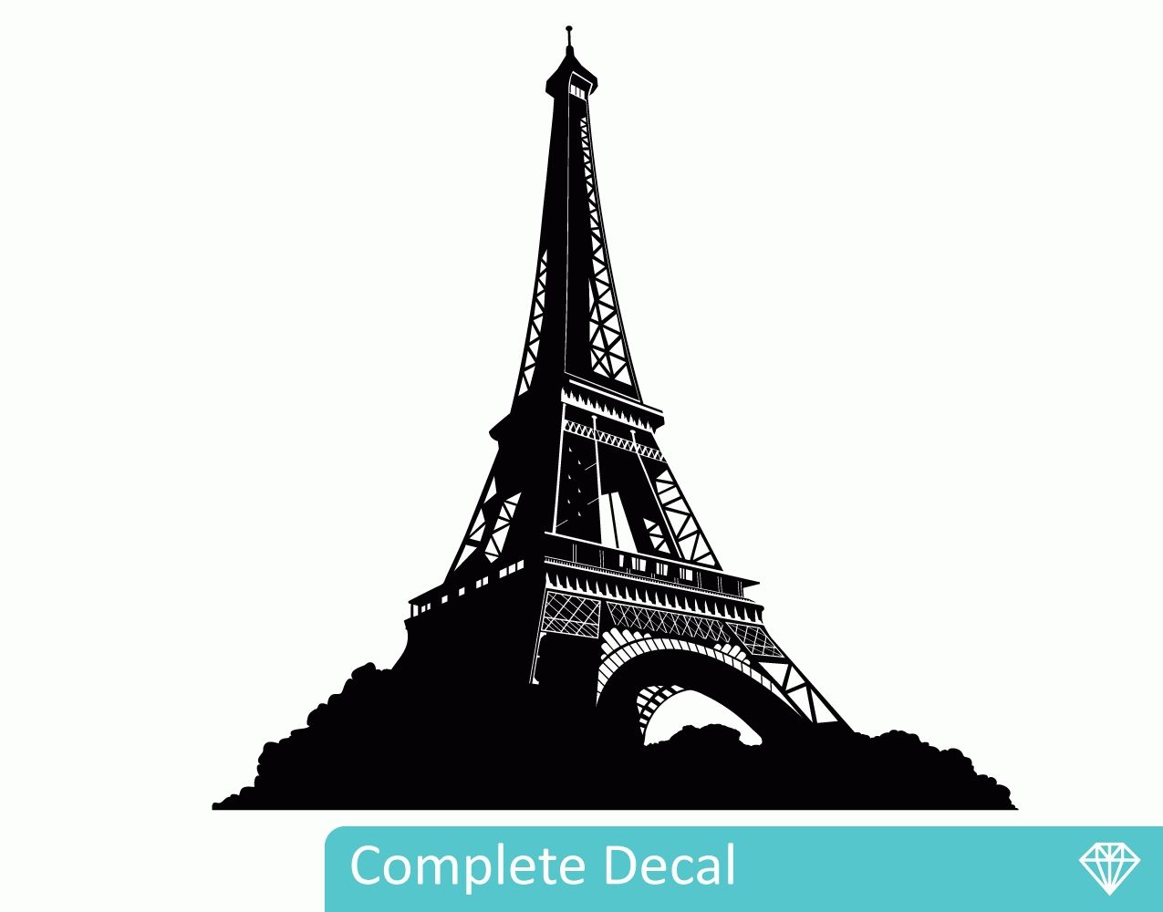 Geometric Eiffel Tower – Your Decal Shop | Nz Designer Wall Art With Regard To Most Popular Eiffel Tower Wall Art (Gallery 10 of 20)