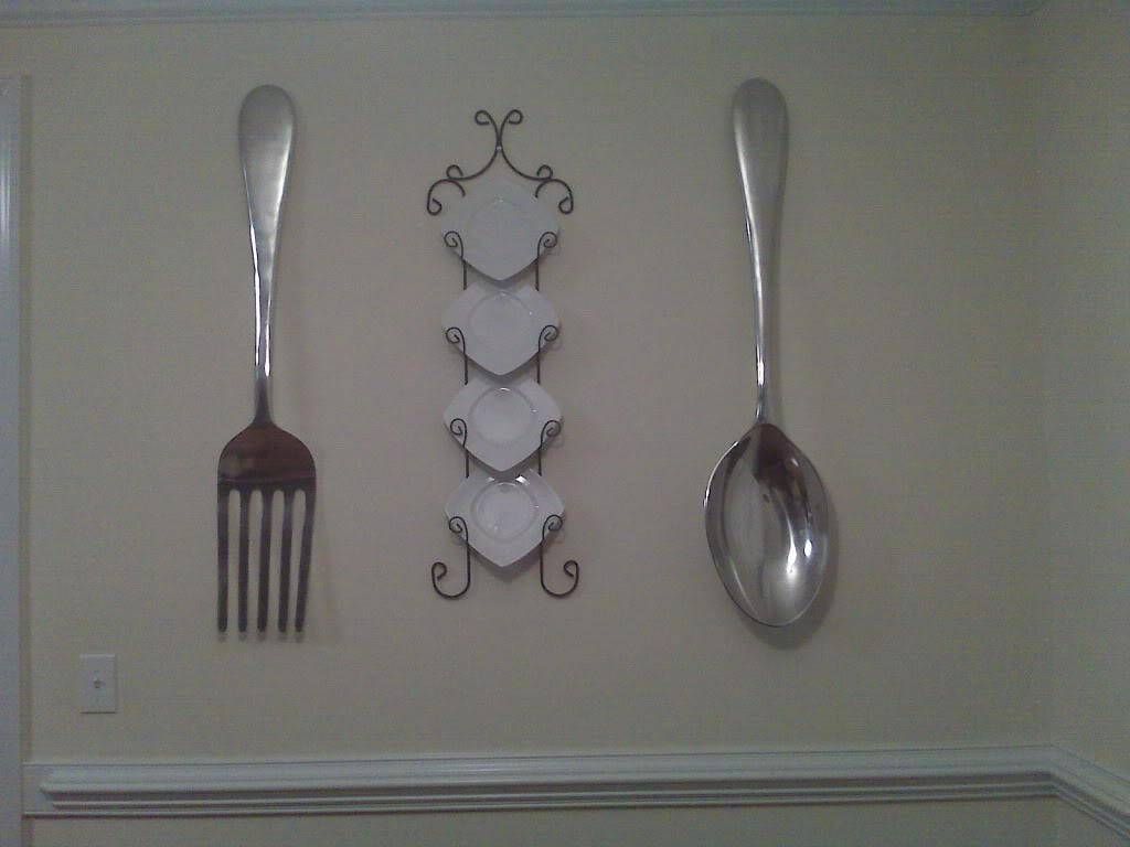 House : Outstanding Large Metal Utensil Wall Art Image Of Big Fork Inside Most Recently Released Large Utensil Wall Art (View 15 of 20)