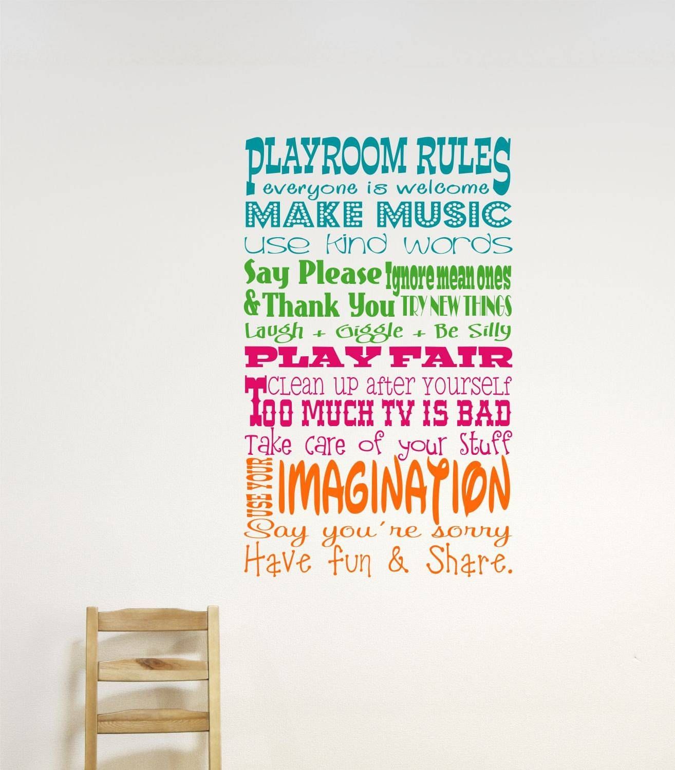 Incredible Decoration Playroom Wall Art Stunning Idea Playroom In Most Up To Date Playroom Wall Art (View 22 of 30)