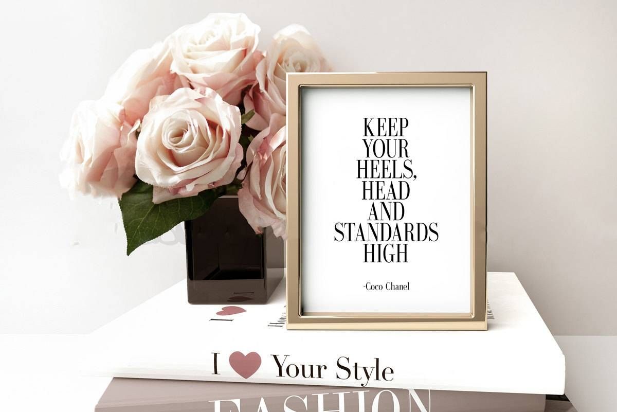 Inspirational Giftcoco Chanel Posterquote Printsfashion For 2018 Coco Chanel Quotes Framed Wall Art (View 12 of 30)
