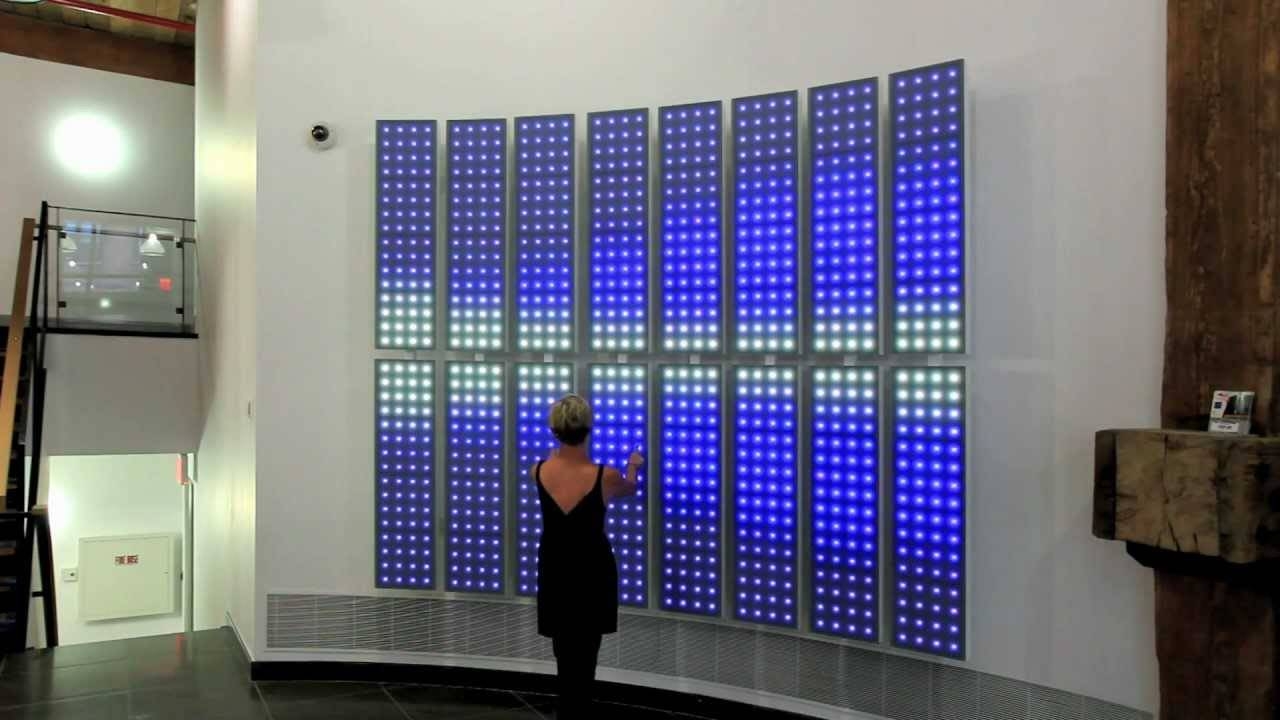 Interactive Led Art Wallrobert Stratton – Youtube Intended For Recent Electronic Wall Art (Gallery 1 of 25)