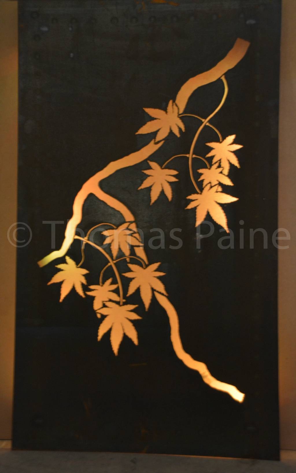 Japanese Maple Solar Lit Panel | Two Or Three D Designs Pertaining To Most Recent Japanese Wall Art Panels (Gallery 1 of 25)