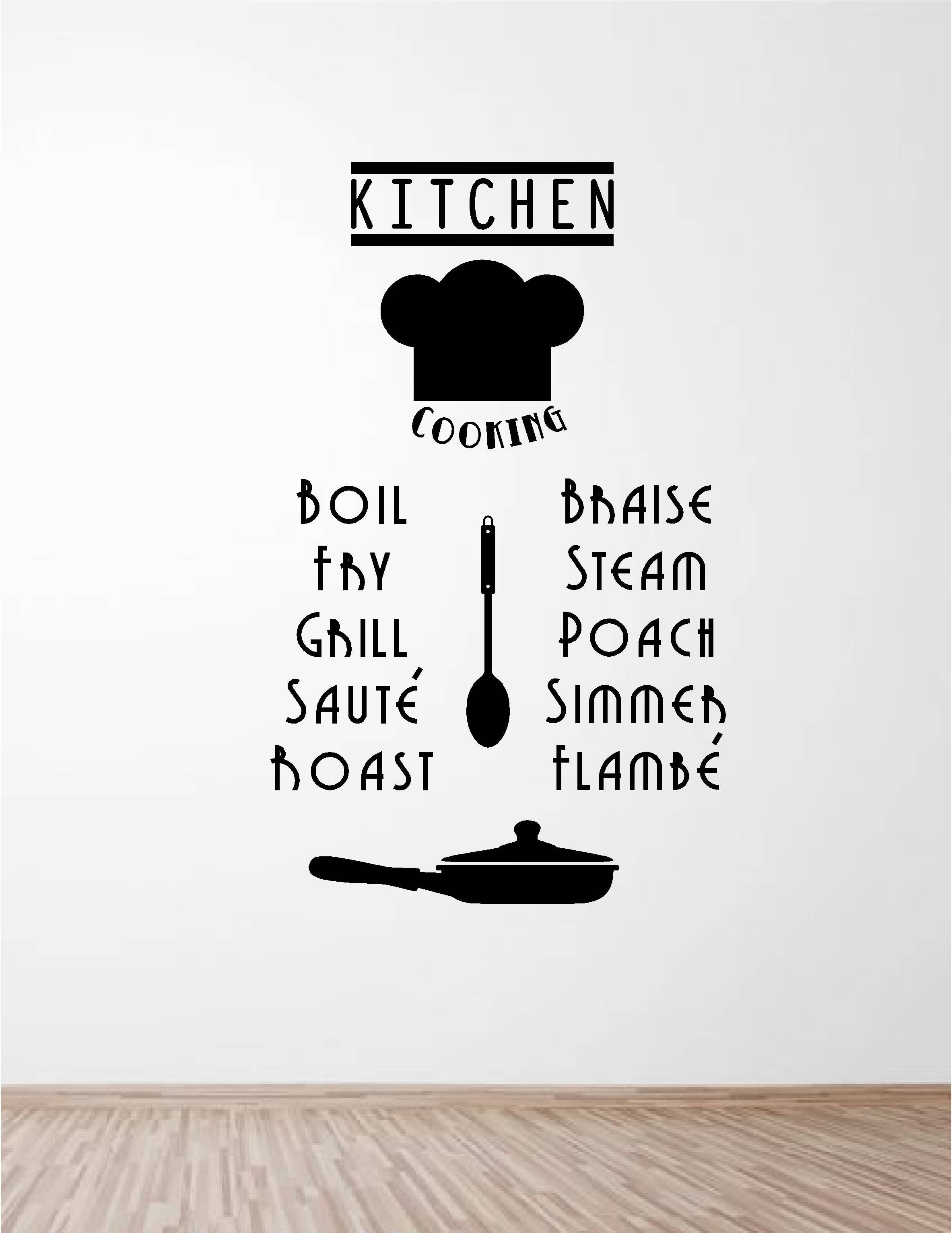 Kitchen Coffee Wine Vinyl Wall Art Quote Sticker Dining Food With Regard To Best And Newest Cucina Wall Art (View 5 of 30)