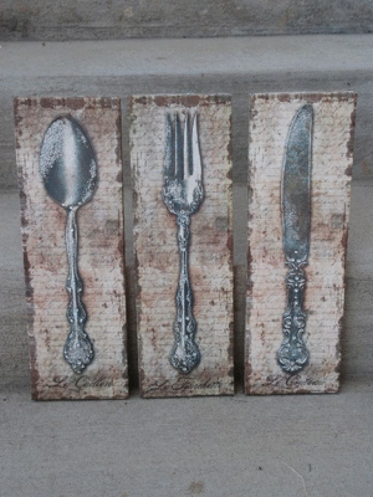 Large S/3 Silver Fork Knife Spoon Wall Decor Metal Utensil Art 36 In Newest Large Utensil Wall Art (View 16 of 20)
