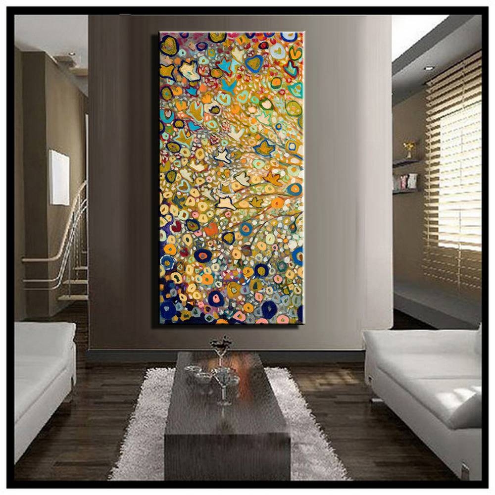 Large Single Abstract Flower Cheap Huge Vertical Oil Painting On With Regard To Newest Cheap Oversized Wall Art (Gallery 1 of 20)