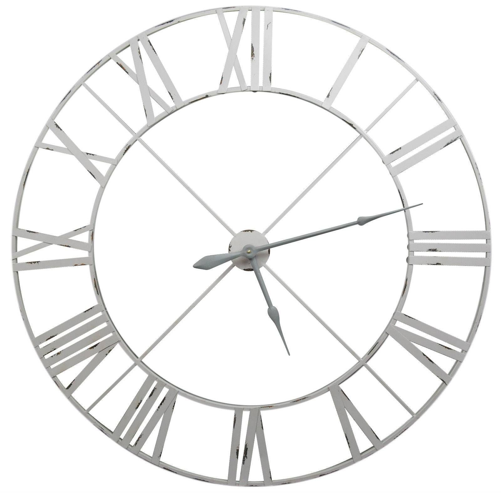 Large Wall Clocks White – Large Wall Clocks For Additional Wall In Most Recently Released Large Art Deco Wall Clocks (View 18 of 30)