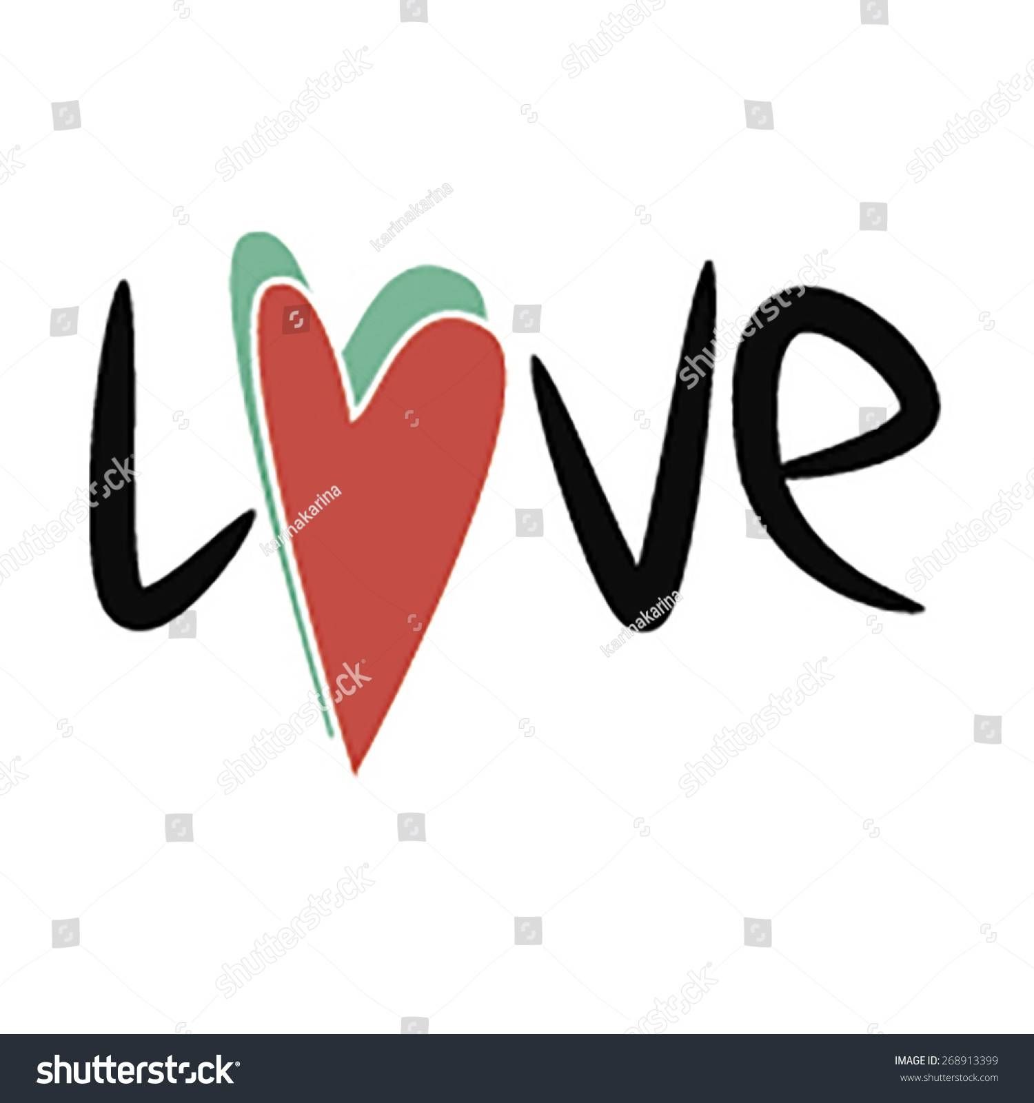 Love Stock Vector 268913399 – Shutterstock For Most Recent Wo Ai Ni In Chinese Wall Art (View 18 of 25)