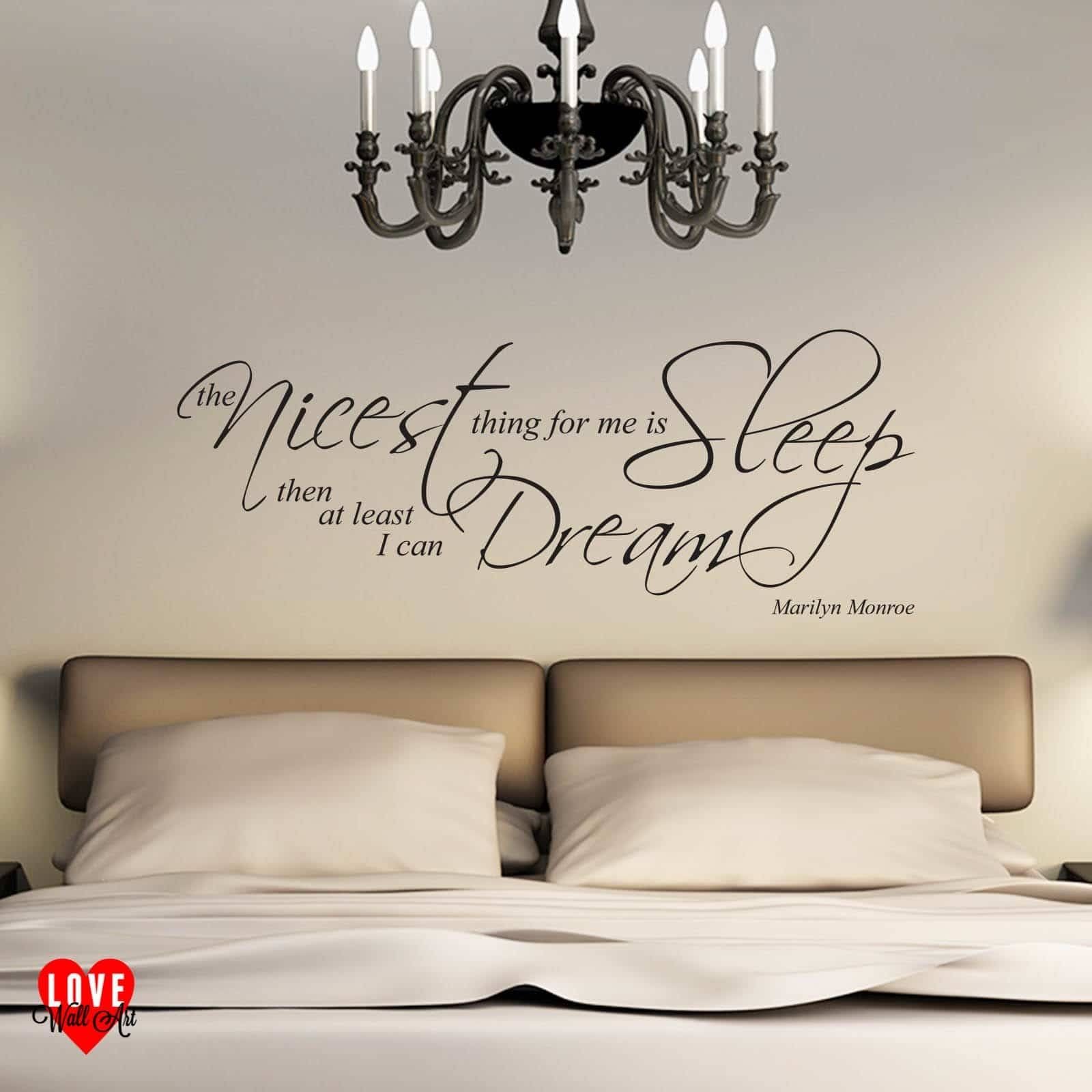 Marilyn Monroe Quote The Nicest Thing For Me Is Sleep Wall Art Pertaining To Most Popular Marilyn Monroe Wall Art (View 6 of 25)