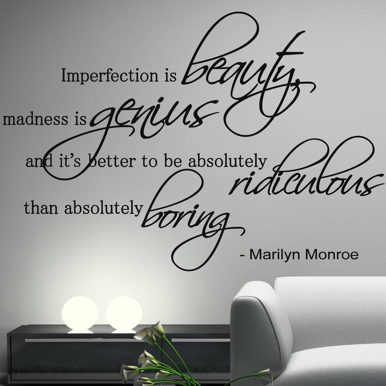 Marilyn Monroe Wall Decal Vinyl Sticker Quote Art Decor Inside Most Popular Marilyn Monroe Wall Art Quotes (View 2 of 25)