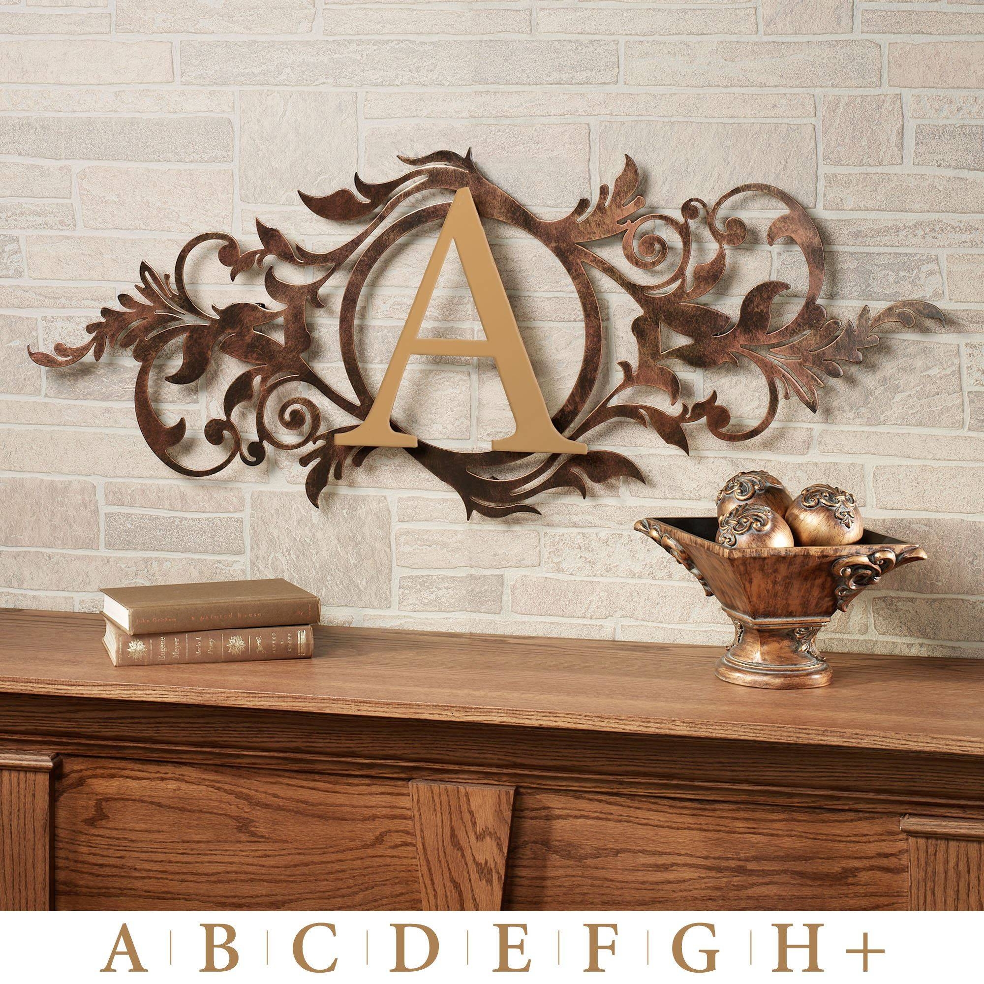 Meglynn Monogram Horizontal Metal Wall Art Sign For Current Horizontal Metal Wall Art (Gallery 1 of 20)