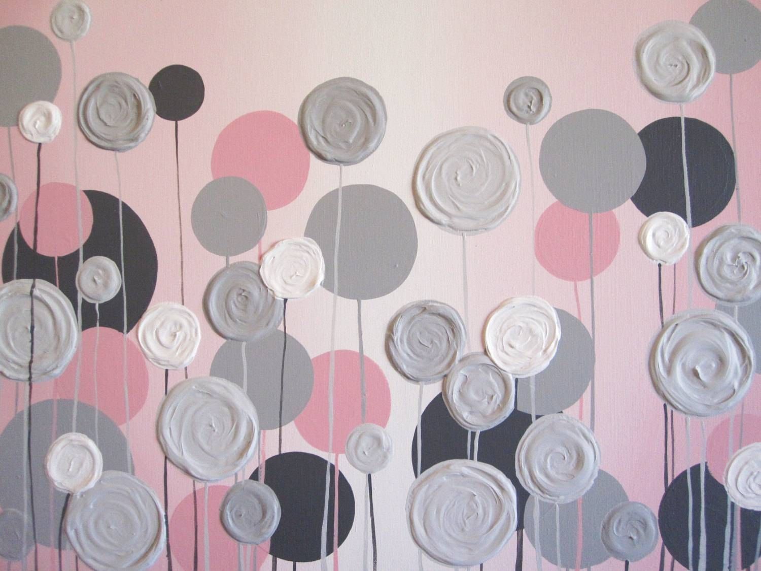 Mesmerizing Hot Pink Canvas Wall Art Lightworker Energy Art Regarding Newest Pink And Grey Wall Art (View 14 of 20)